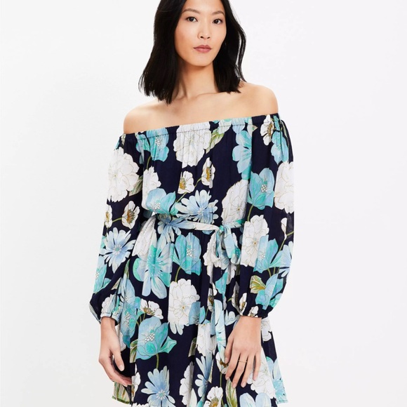 LOFT Dresses & Skirts - NWT Loft Floral Off-Shoulder Dress